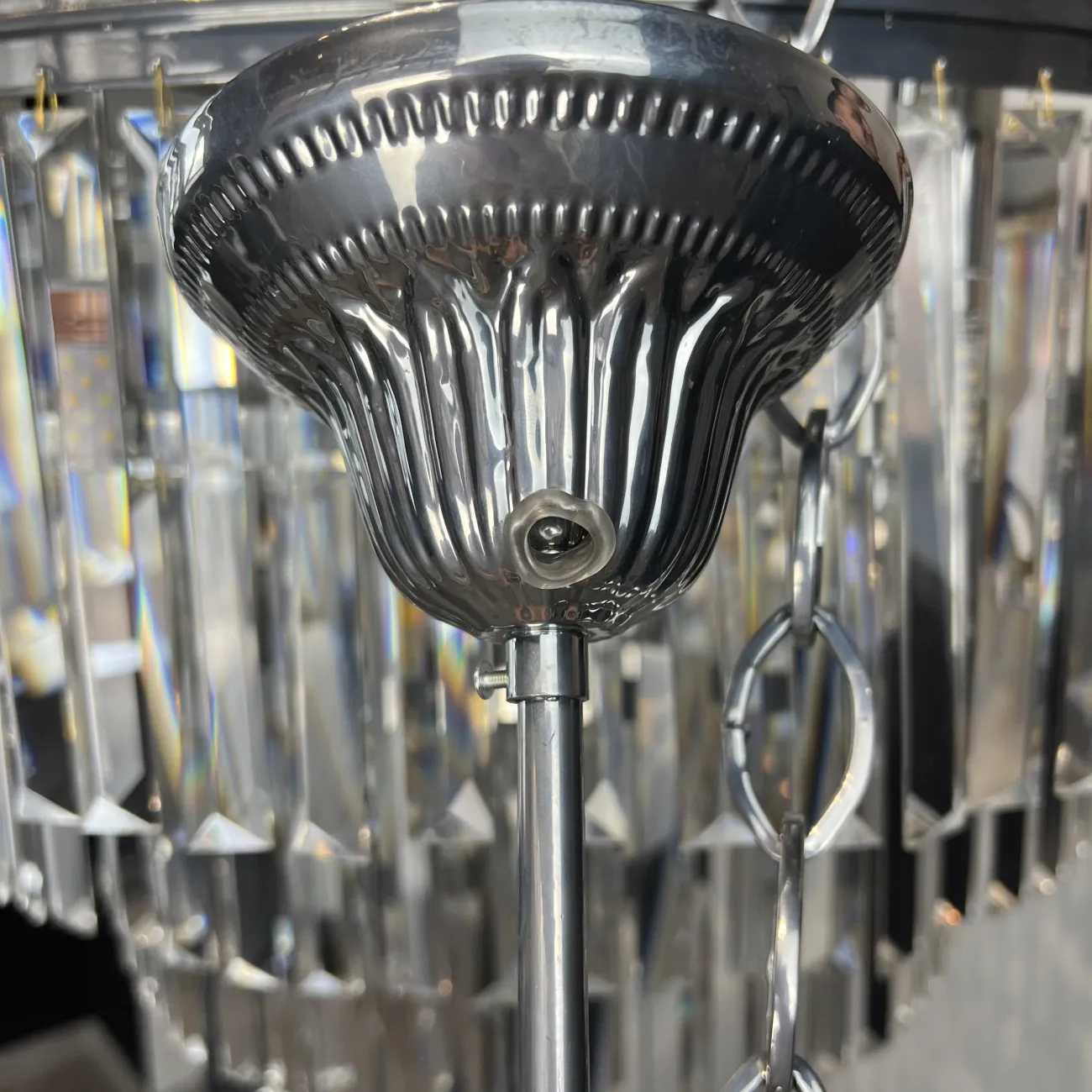 Люстра RH 1920s Odeon Clear Glass Fringe Chandelier D80 chrome от ImperiumLoft Люстра RH 1920s Odeon Clear Glass Fringe Chandelier D80 chrome от ImperiumLoft