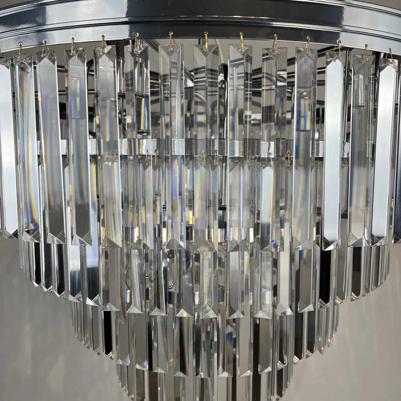 Люстра RH 1920s Odeon Clear Glass Fringe Chandelier D80 chrome от ImperiumLoft Люстра RH 1920s Odeon Clear Glass Fringe Chandelier D80 chrome от ImperiumLoft