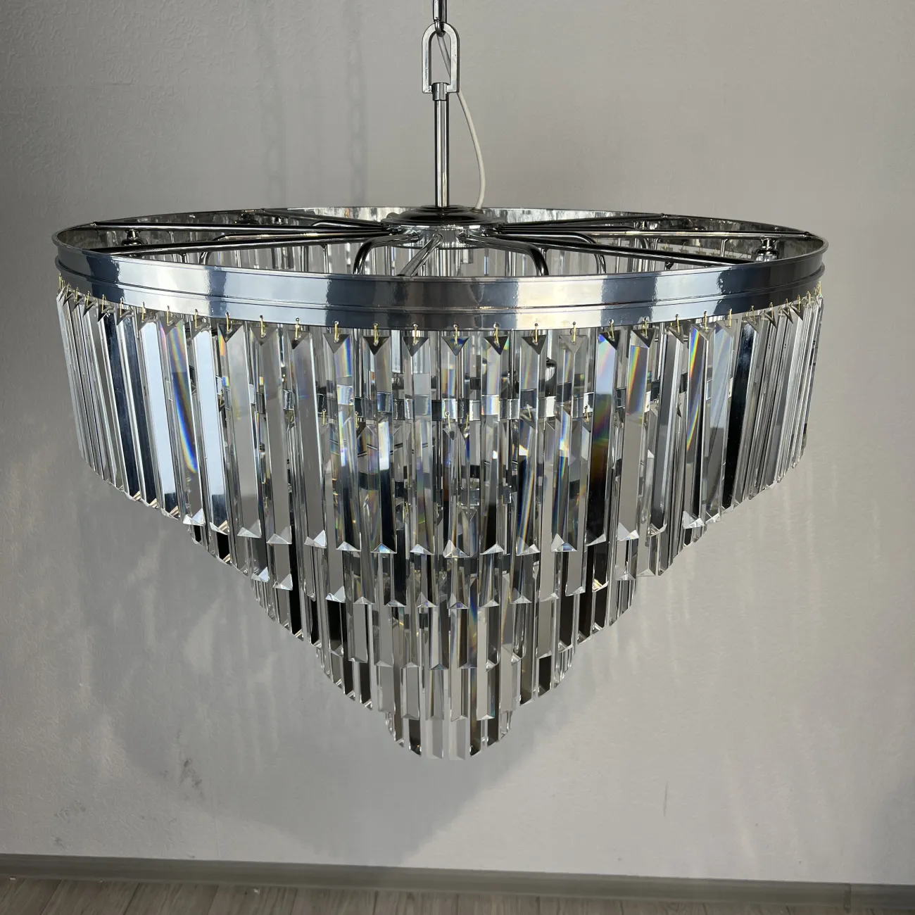 Люстра RH 1920s Odeon Clear Glass Fringe Chandelier D80 chrome от ImperiumLoft Люстра RH 1920s Odeon Clear Glass Fringe Chandelier D80 chrome от ImperiumLoft