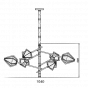 Люстра HARLOW Spoke Chandelier Gabriel Scott designed by Gabriel Scott от LaLume