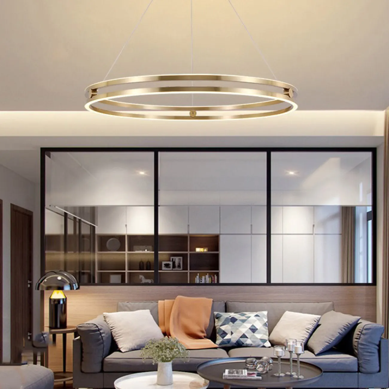 Подвесная люстра MADLEN D60 Brass от ImperiumLoft