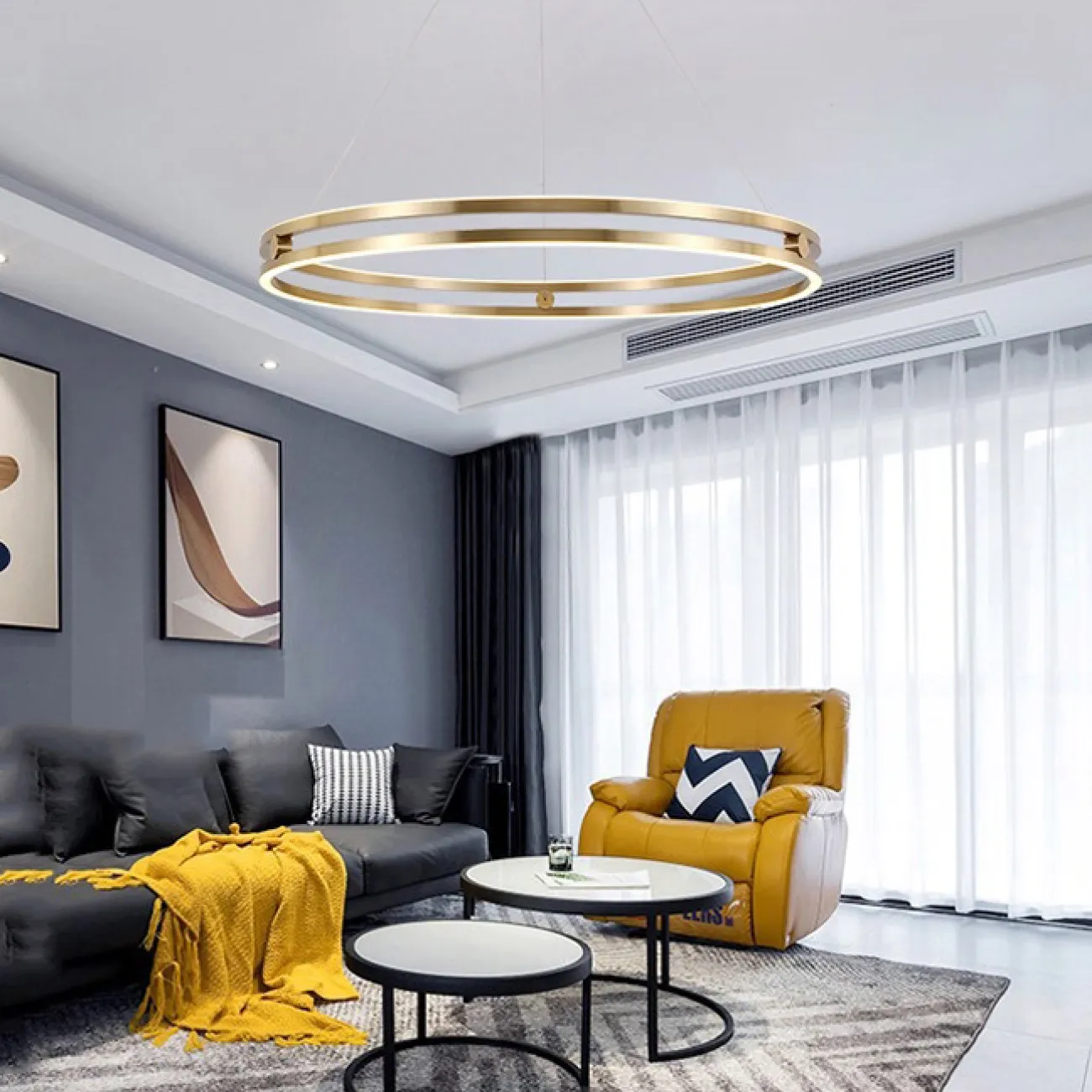 Подвесная люстра MADLEN D60 Brass от ImperiumLoft