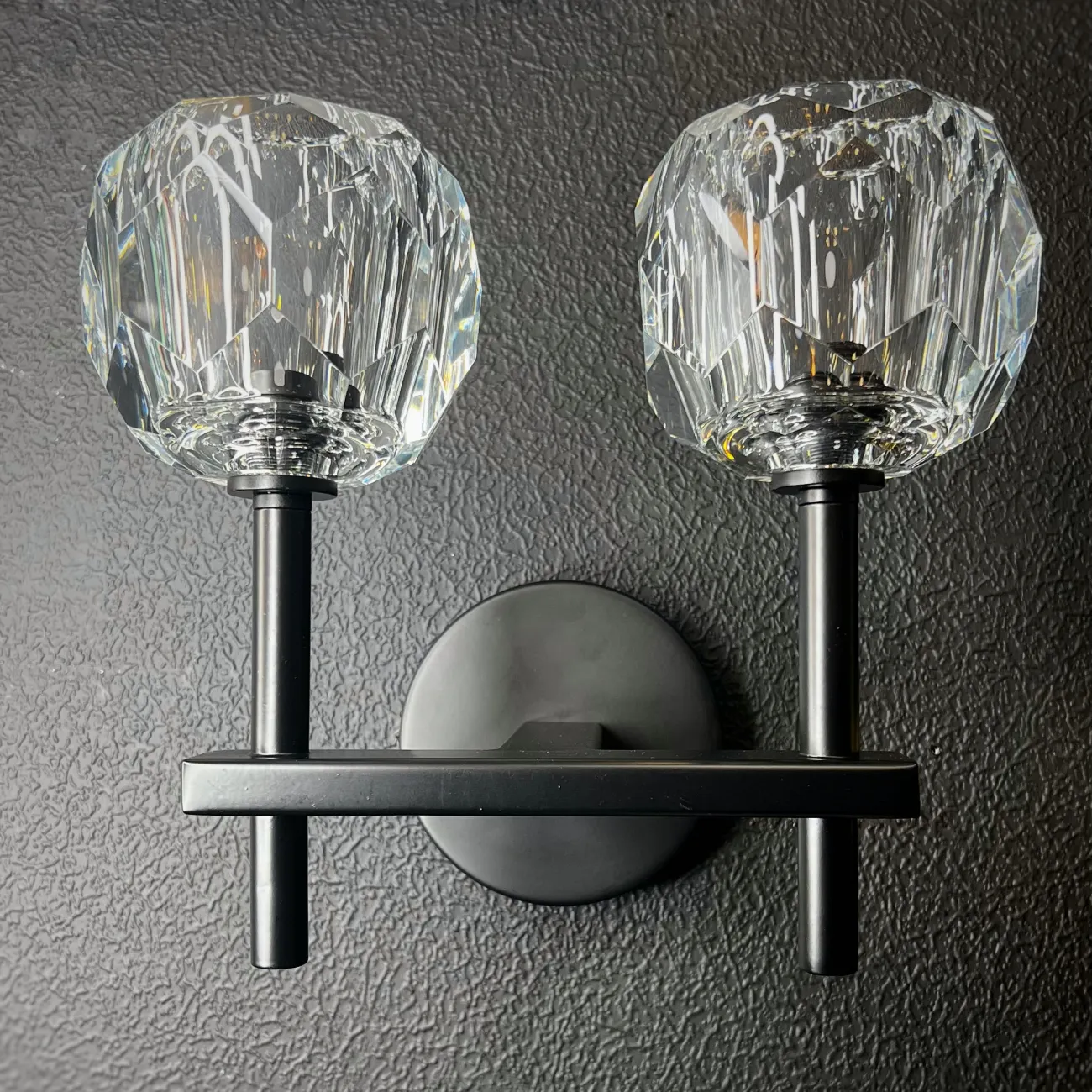 Бра Бра RH Boule de Cristal Double Sconce Brass Черный от ImperiumLoft