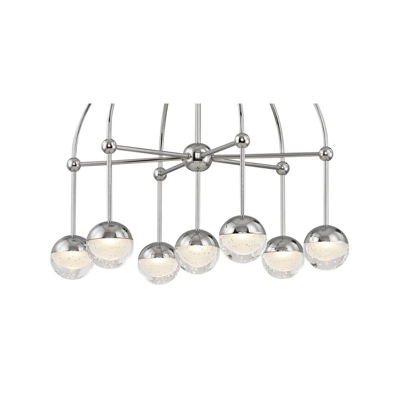 Люстра Hudson Valley 1227-PN Boca Led Chandelier In Polished Nickel