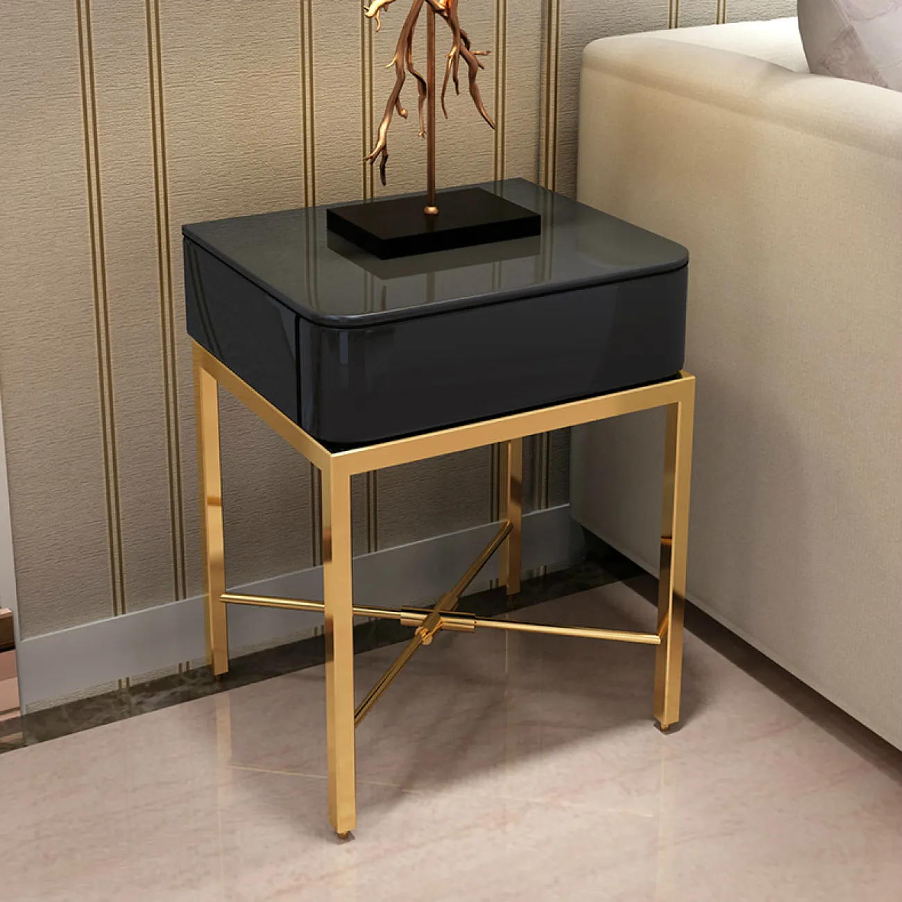 Дизайнерская прикроватная тумба - LaLume-TT00141