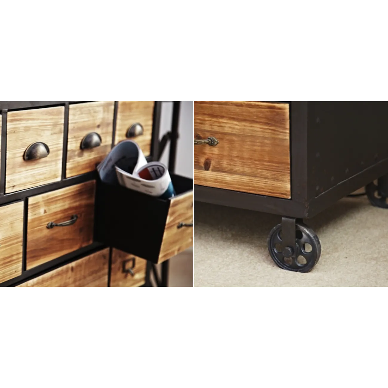Комод на колесах Rolling Loft Industrial 12 Box от LaLume
