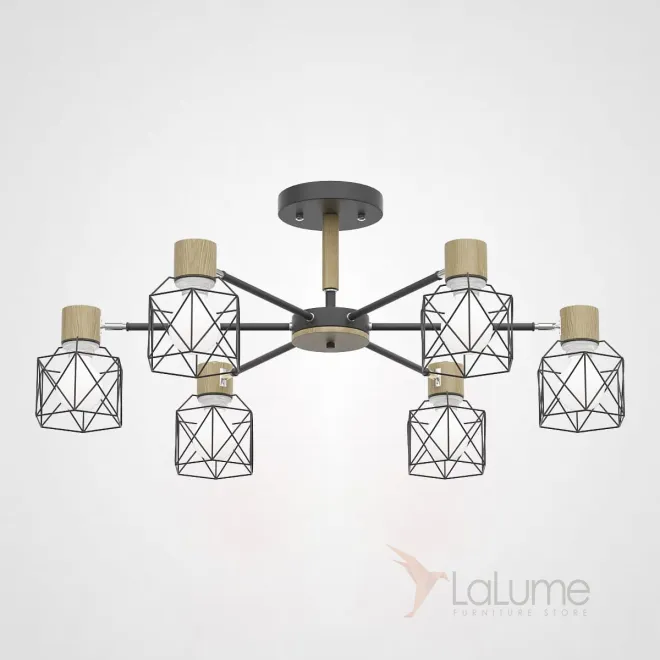 Потолочная люстра CORF B3 Black 6 lamps от ImperiumLoft
