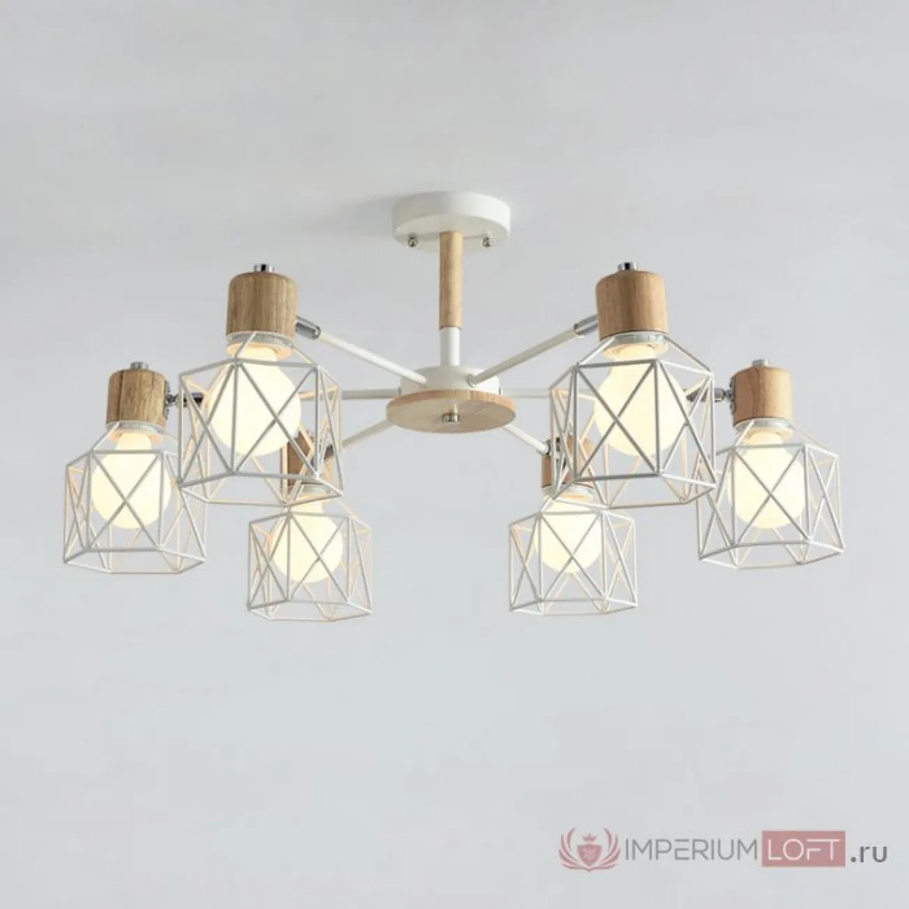 Потолочная люстра CORF B3 Black 6 lamps от ImperiumLoft