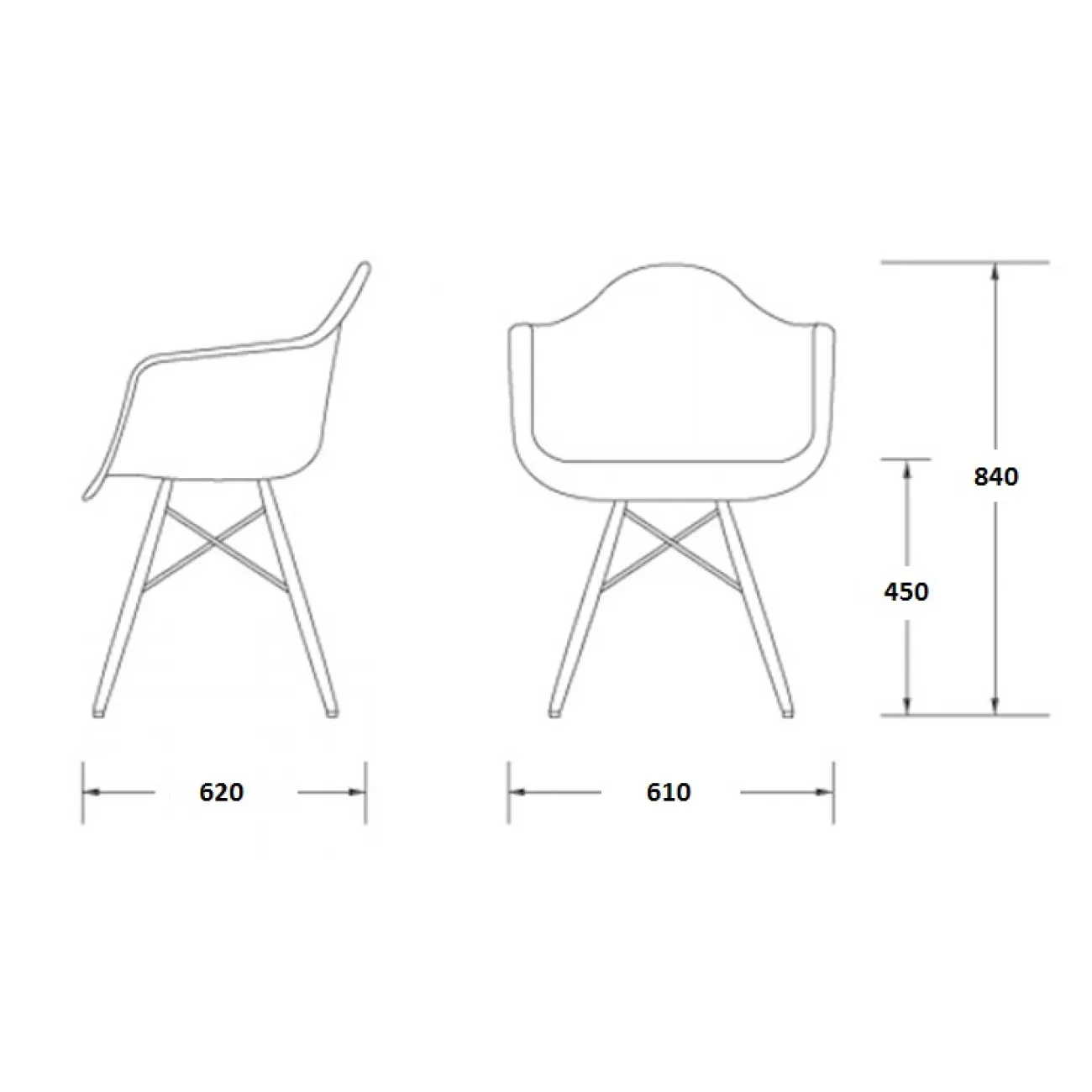 Стул Eames DAW designed by Charles and Ray Eames		 in 1948 от LaLume