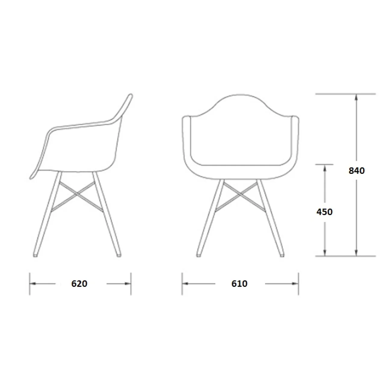 Стул Eames DAW designed by Charles and Ray Eames		 in 1948 от LaLume
