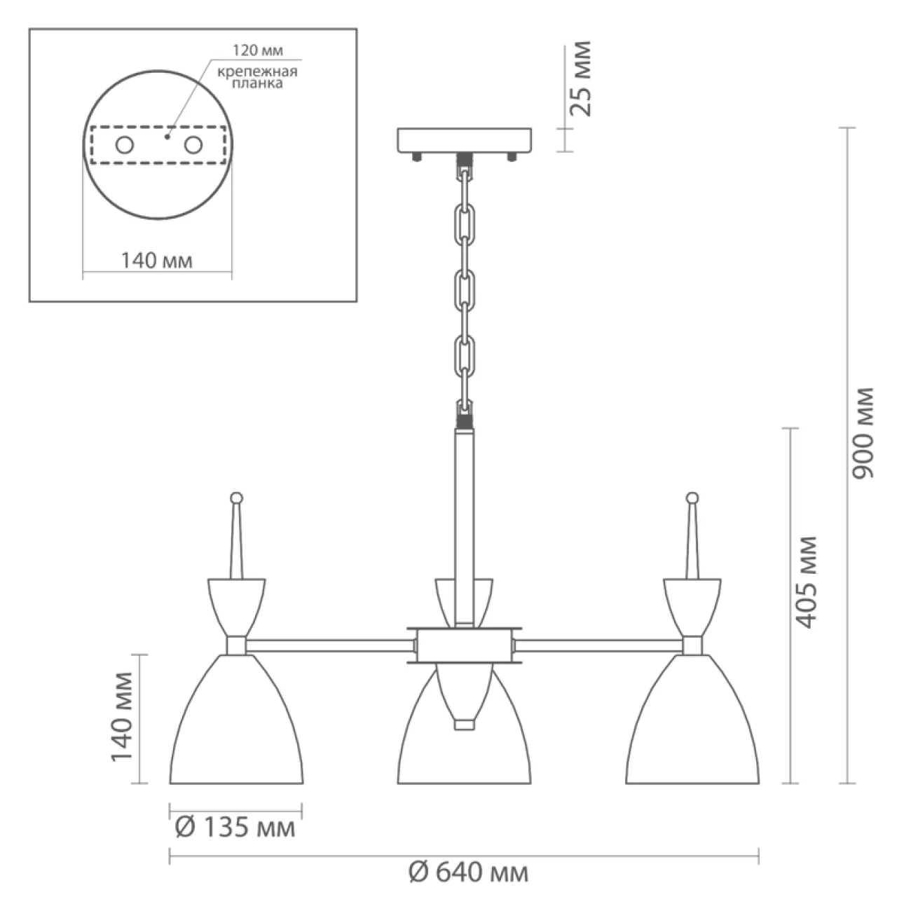 Люстра Green Hourglass 3
