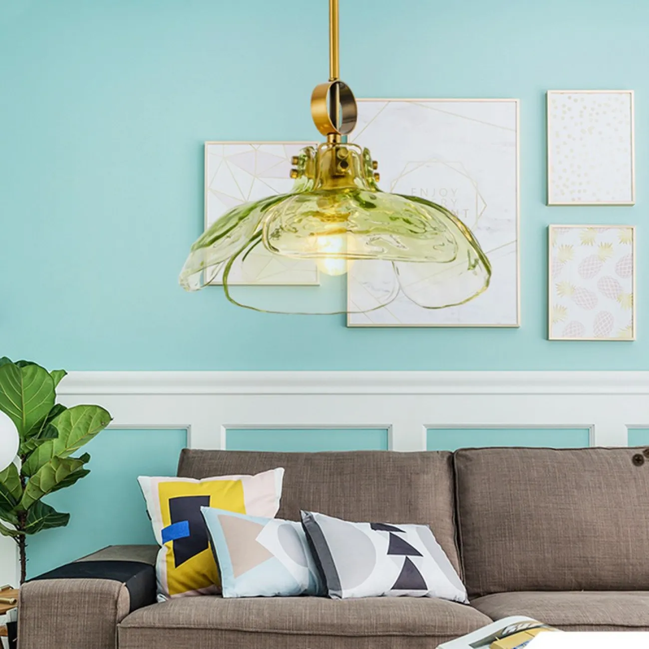 Подвесной светильник FLEUR C Зеленый от ImperiumLoft