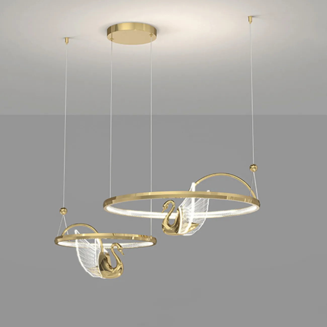 Подвесная люстра BIRDIE LUX 1R Brass от ImperiumLoft