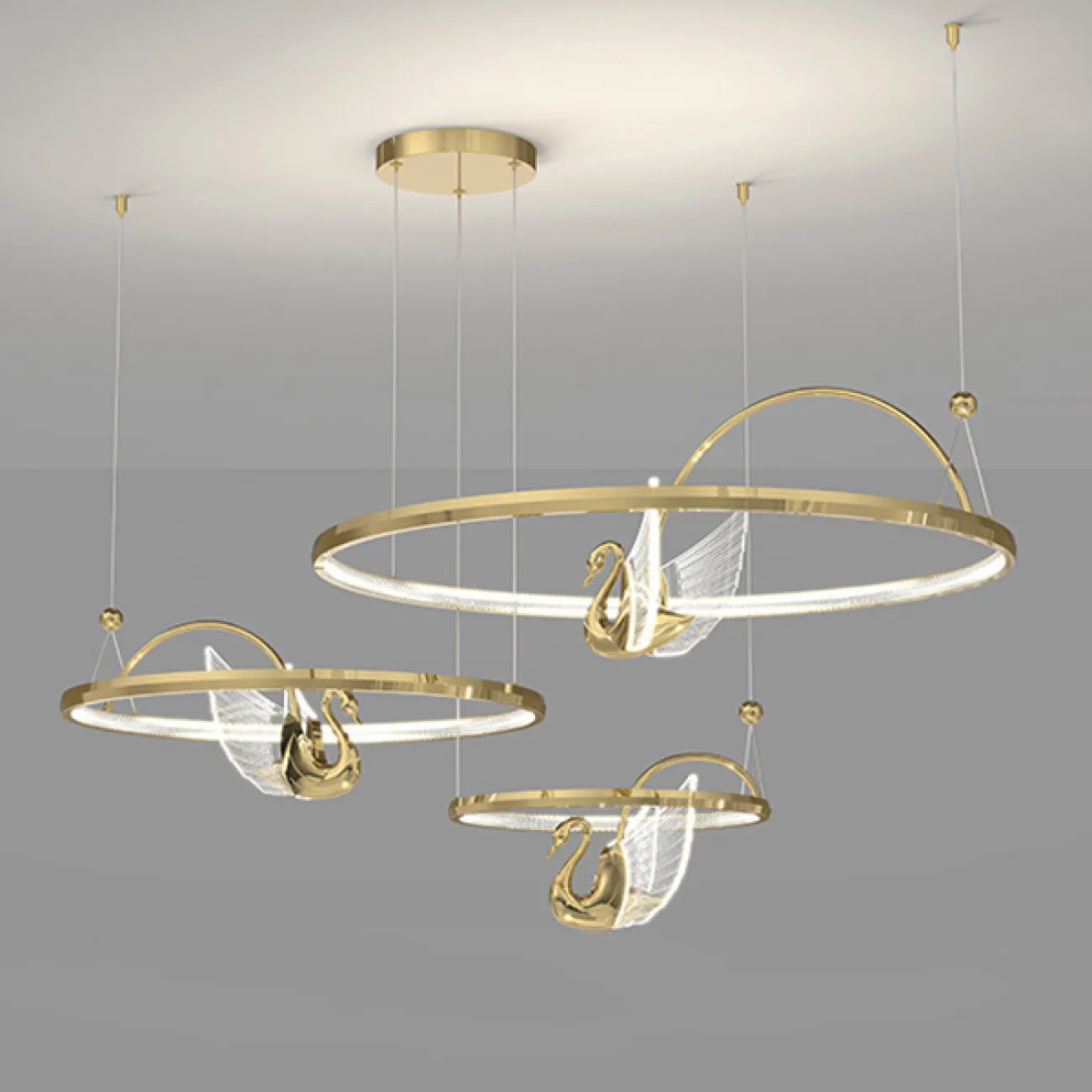Подвесная люстра BIRDIE LUX 1R Brass от ImperiumLoft