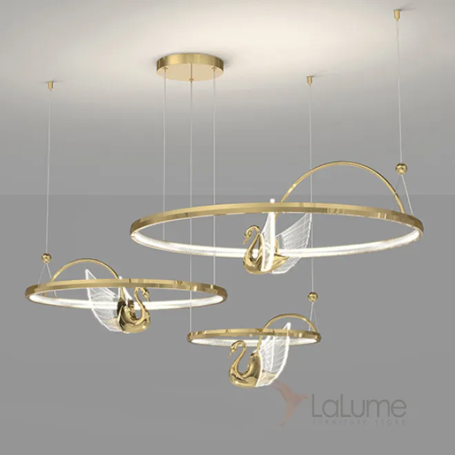Подвесная люстра BIRDIE LUX 3R Brass от ImperiumLoft