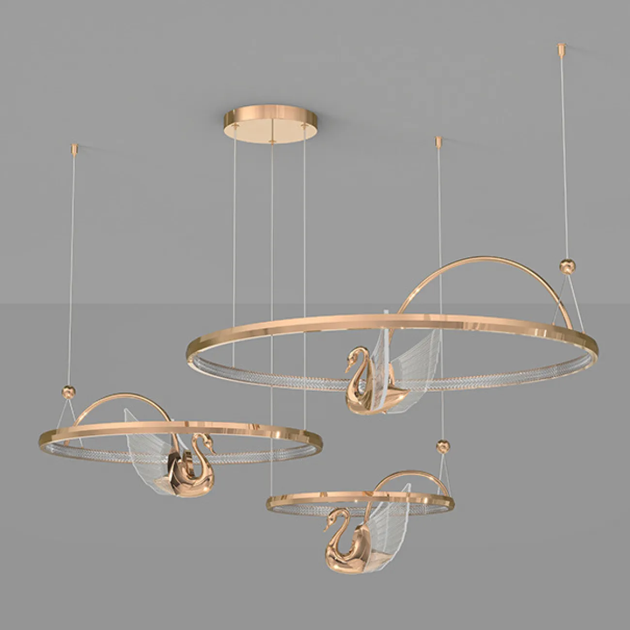 Подвесная люстра BIRDIE LUX 1R Brass от ImperiumLoft