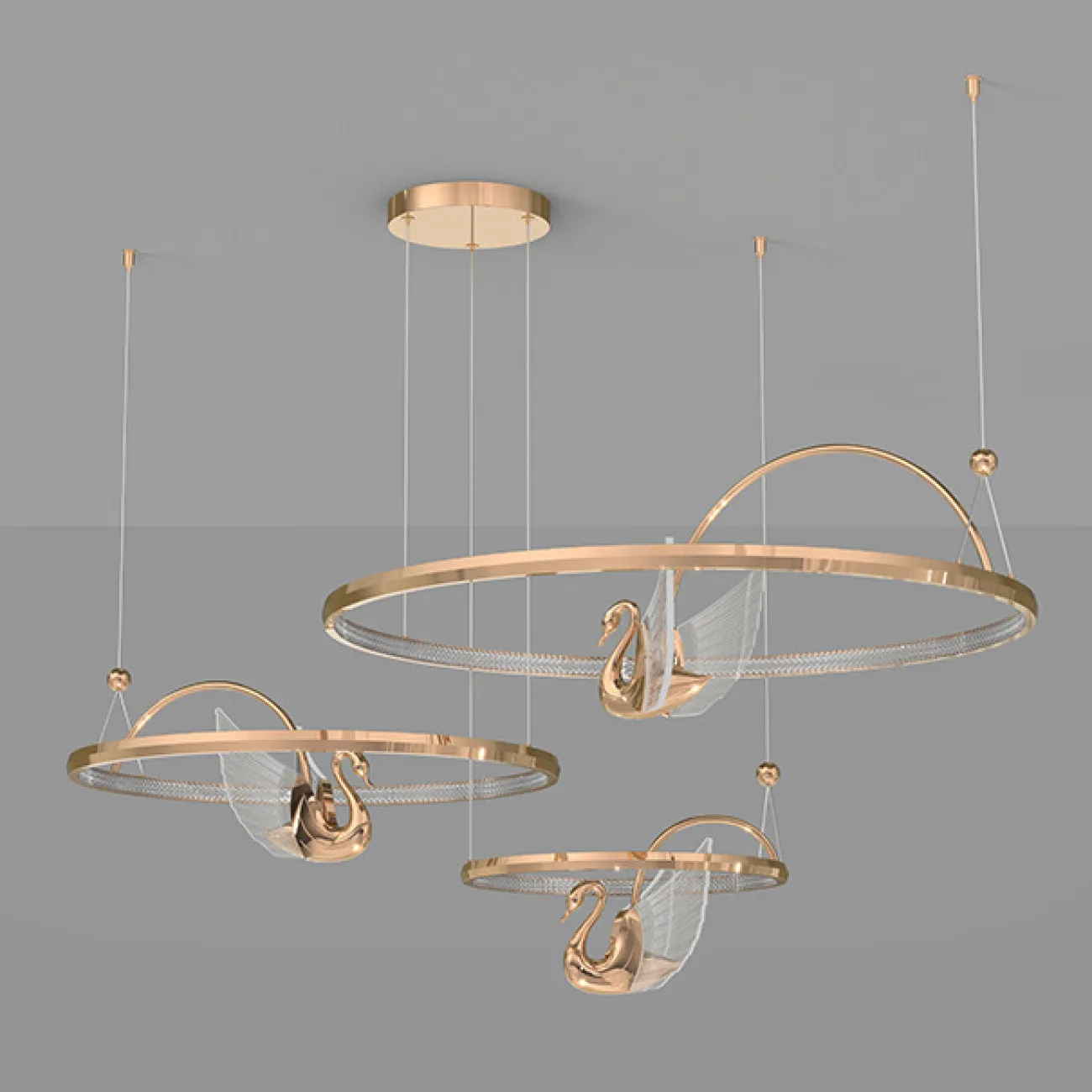 Подвесная люстра BIRDIE LUX 1R Rose Gold от ImperiumLoft