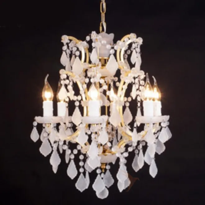 Люстра RH Rococo Iron & white matt Crystal Chandelier 6 от LaLume