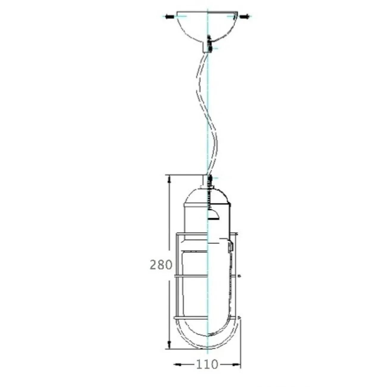 Светильник Lucretia Industrial Bullet Vintage Pendant от LaLume
