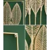 Дизайнерский настенный декор листья в рамке LaLume-KKK00119