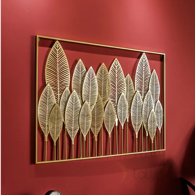 Настенный декор листья в рамке LaLume-KKK00119