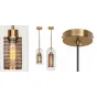 Perforation Pendant Lamp Gold Oval