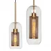 Perforation  Pendant Lamp Gold Oval