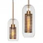 Perforation Pendant Lamp Gold Oval