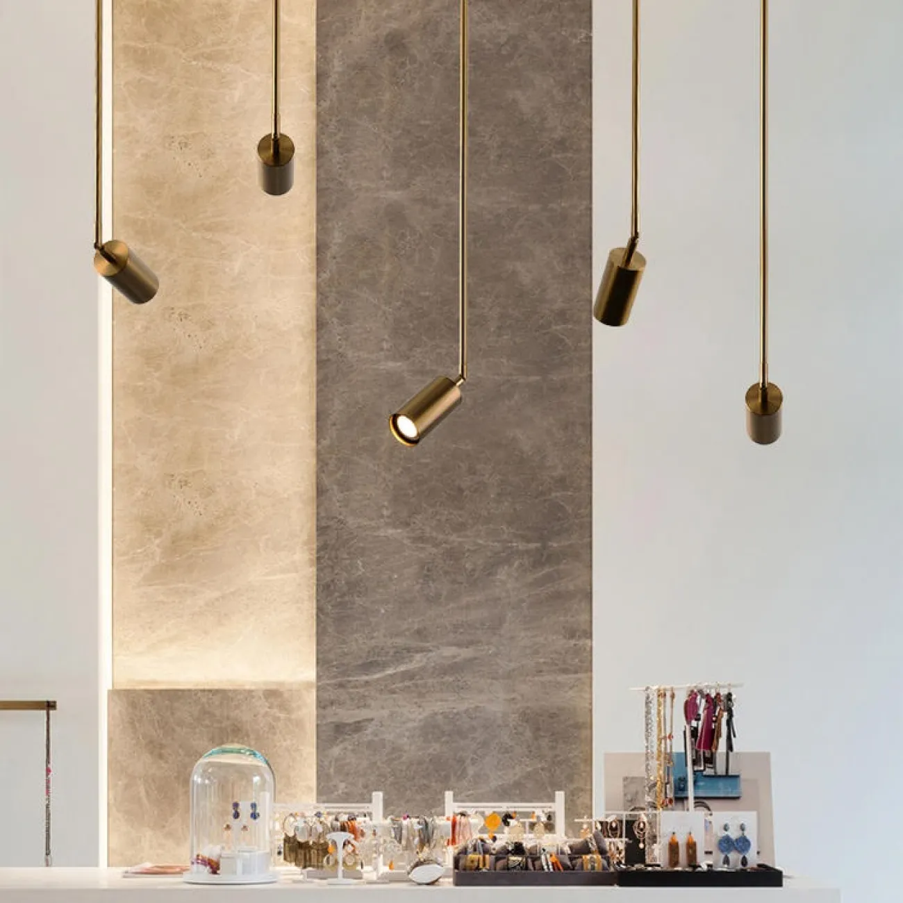 Точечный светильник на потолочной стойке LINO B от ImperiumLoft