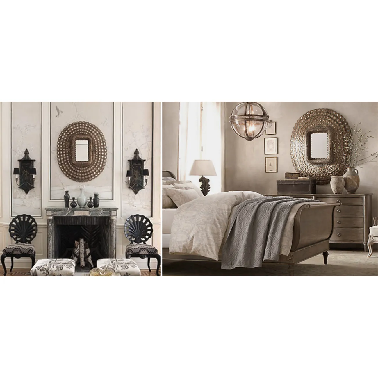 Зеркало Peacock Mirrors Restoration Hardware от LaLume