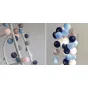 Гирлянда хлопковые фонарики Сotton Ball Sailor Blue