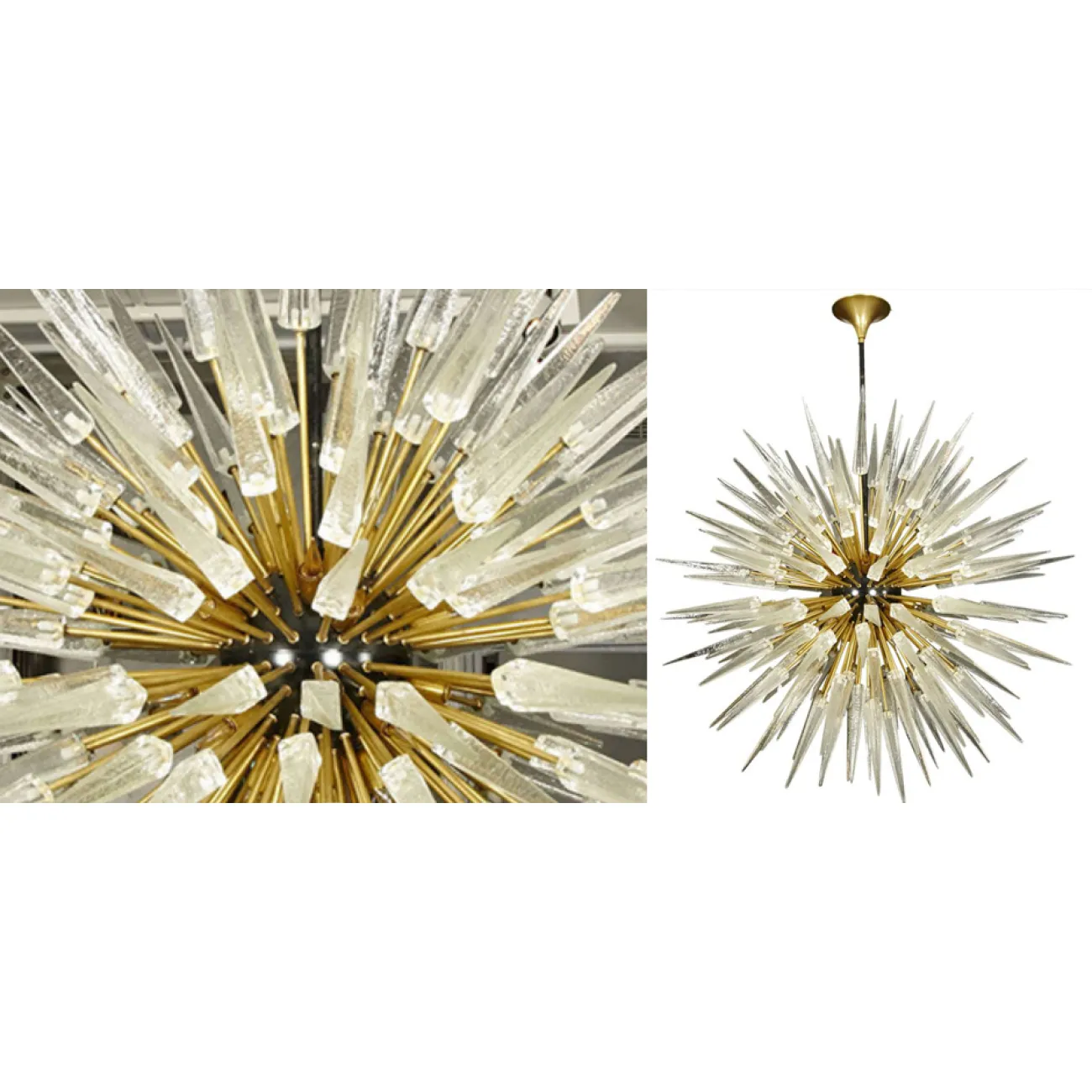 Murano Spike Sputnik Rock Chandelier		 in 1975 от LaLume