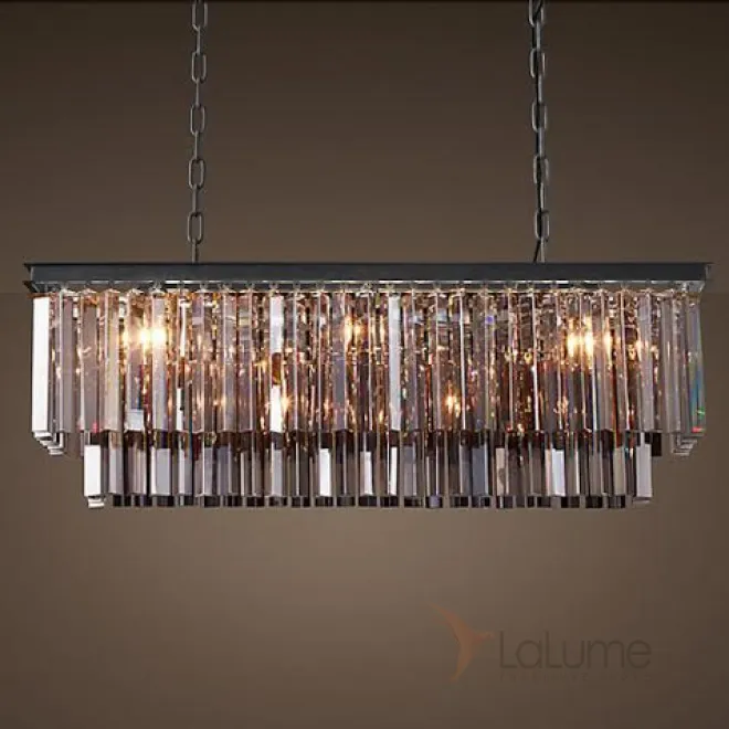 Люстра ЛЮСТРА RH 1920S ODEON SMOKE GLASS FRINGE 90 от LaLume