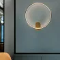 Настенный светильник с внутренней LED-подсветкой по контуру кольцевого каркаса с округлым креплением HILMA WALL D44