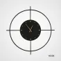 Серия настенных светодиодных светильников в виде композиции металлического кольца и диска с часовым механизмом NINNA Black 4000К