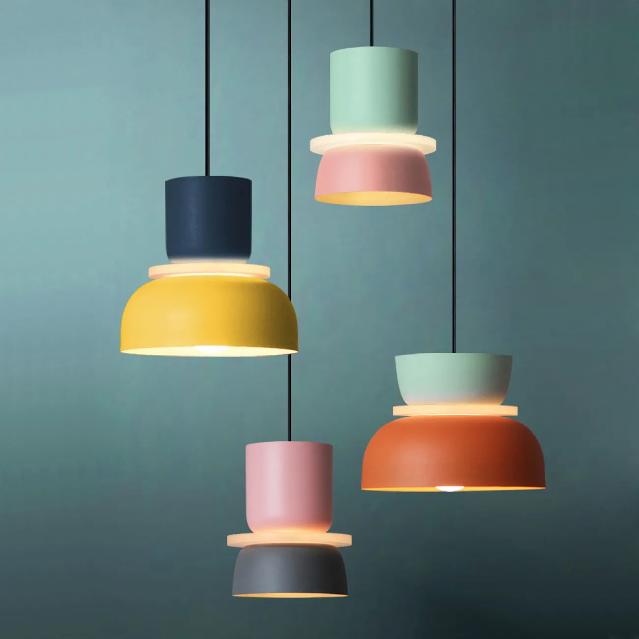 Подвесной светильник ILO D22 mint/yellow от ImperiumLoft