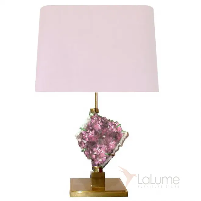Настольная лампа Bronze and Pink Amethyst Lamp