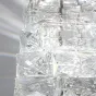 Настенный светодиодный светильник с прямоугольным плафоном из составных хрустальных слитков на хромированном основании CARE WALL H45 Gold
