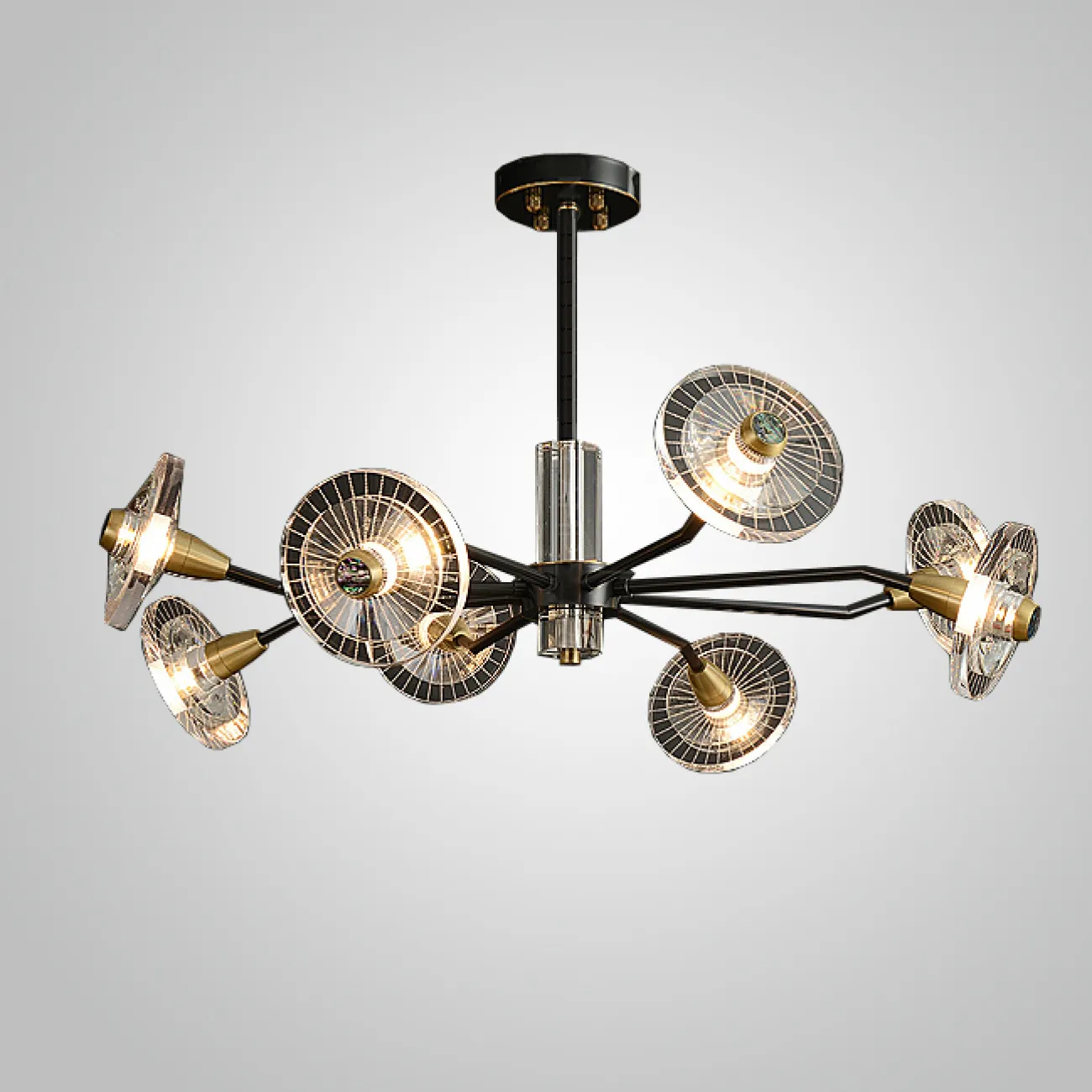 Потолочная люстра JANICA L12 Brass Black от ImperiumLoft