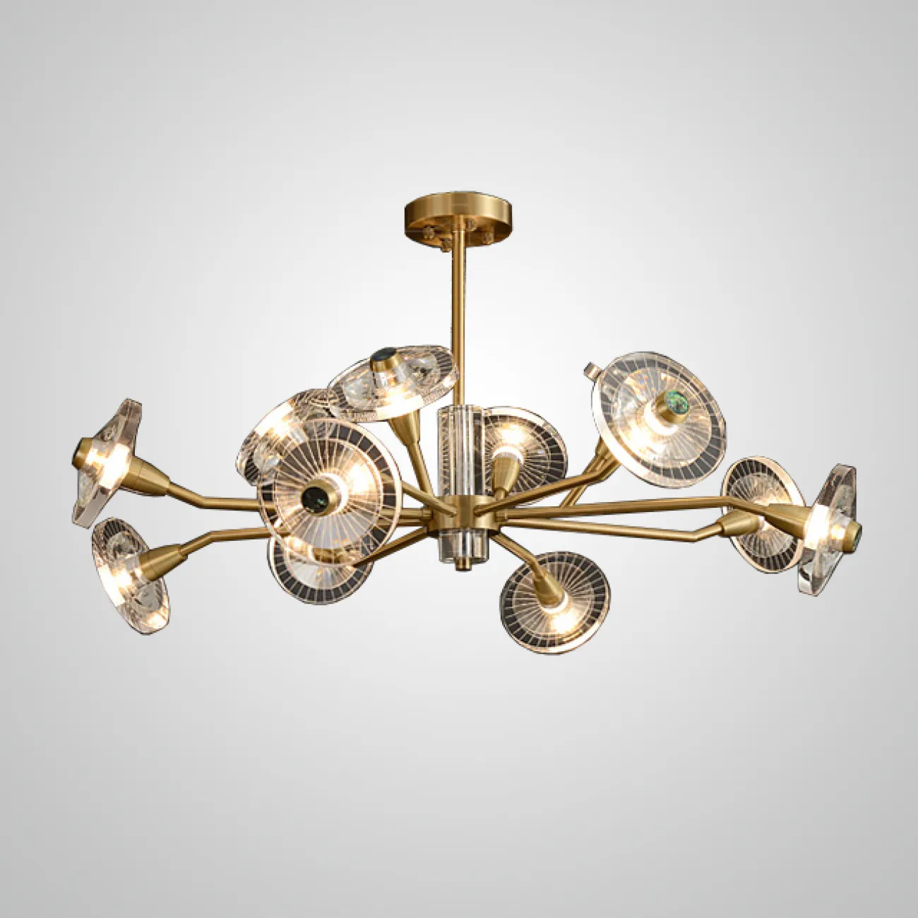 Потолочная люстра JANICA L12 Brass Black от ImperiumLoft