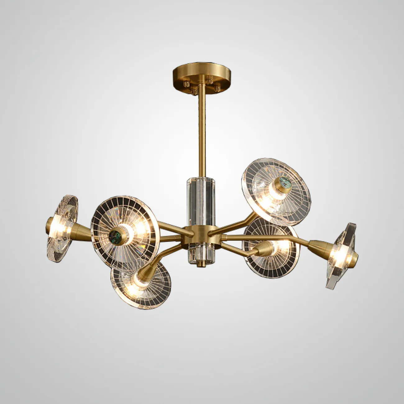 Потолочная люстра JANICA L12 Brass Black от ImperiumLoft