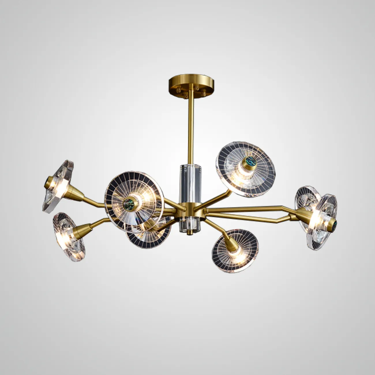 Потолочная люстра JANICA L12 Brass Black от ImperiumLoft