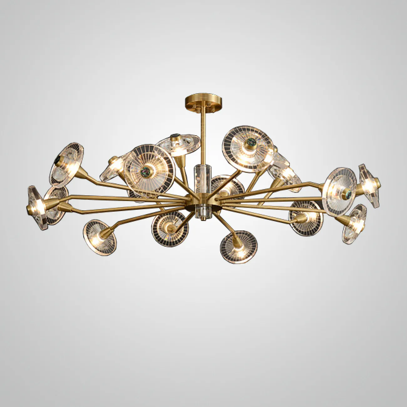 Потолочная люстра JANICA L12 Brass Black от ImperiumLoft