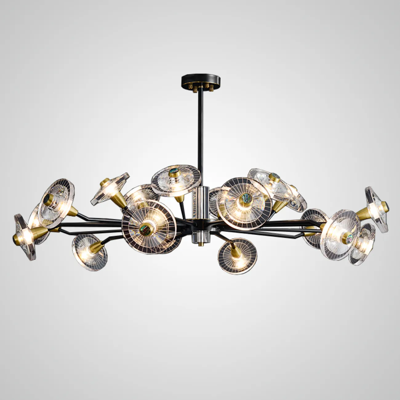 Потолочная люстра JANICA L12 Brass Black от ImperiumLoft