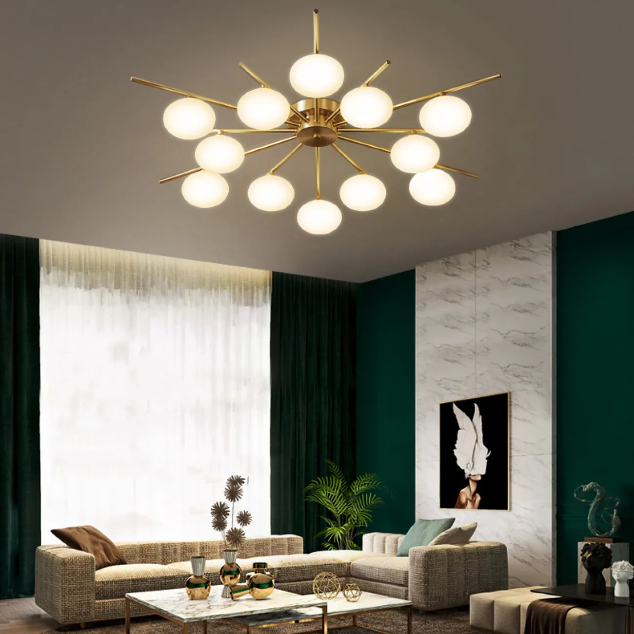 Потолочная люстра DAHLIA B L10 Transparent от ImperiumLoft Потолочная люстра DAHLIA B L10 Transparent от ImperiumLoft