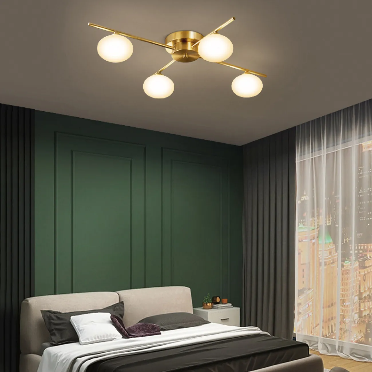 Потолочная люстра DAHLIA B L4 Transparent от ImperiumLoft