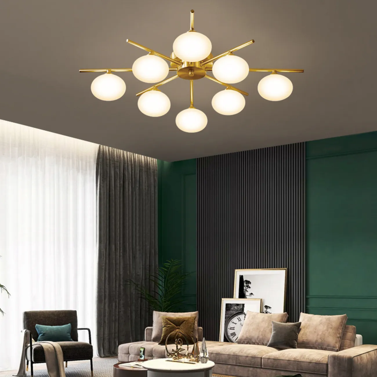 Потолочная люстра DAHLIA B L4 Transparent от ImperiumLoft