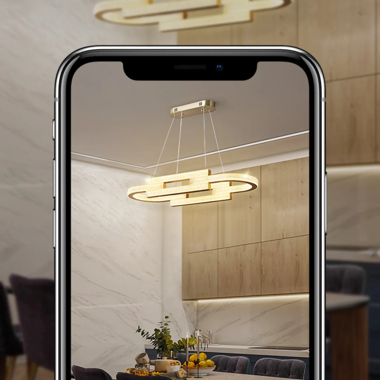 Подвесной светильник LOUELLA  B L90 Black Трехцветный свет от ImperiumLoft
