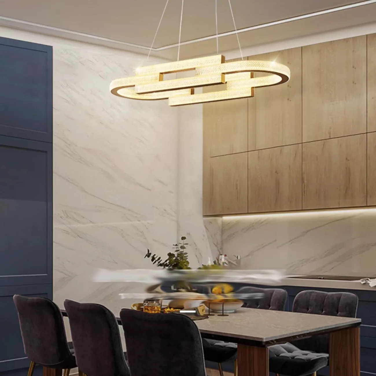 Подвесной светильник LOUELLA  B L90 Black Трехцветный свет от ImperiumLoft