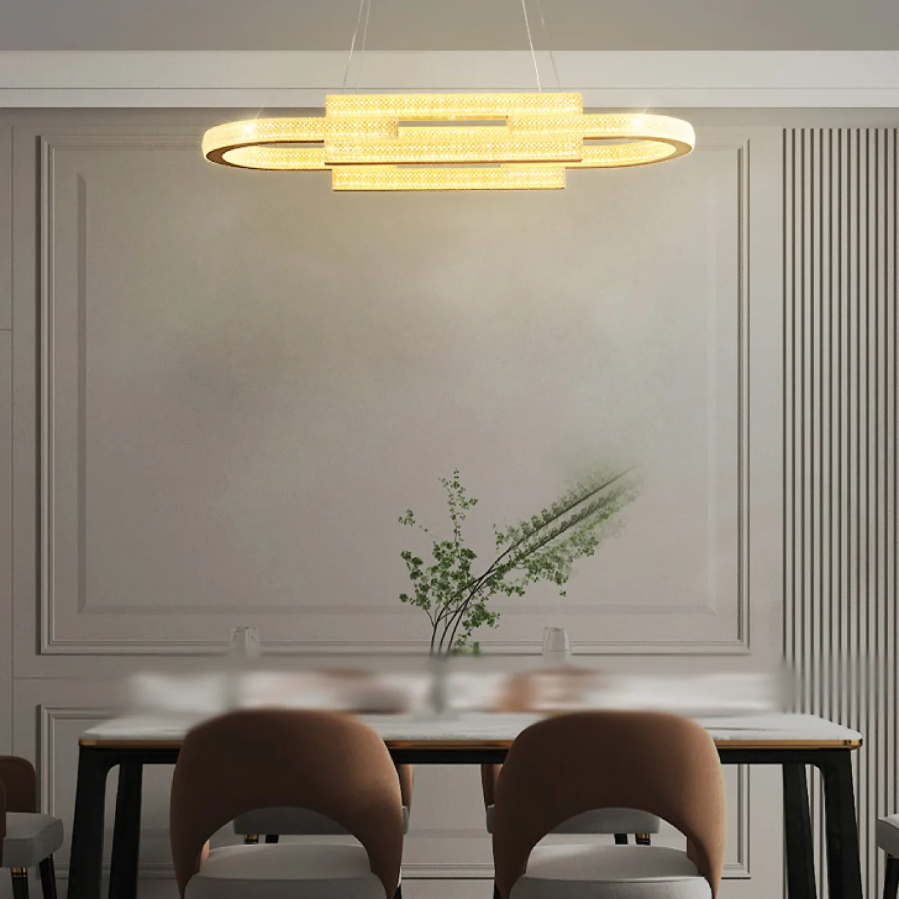 Подвесной светильник LOUELLA  B L90 Black Трехцветный свет от ImperiumLoft